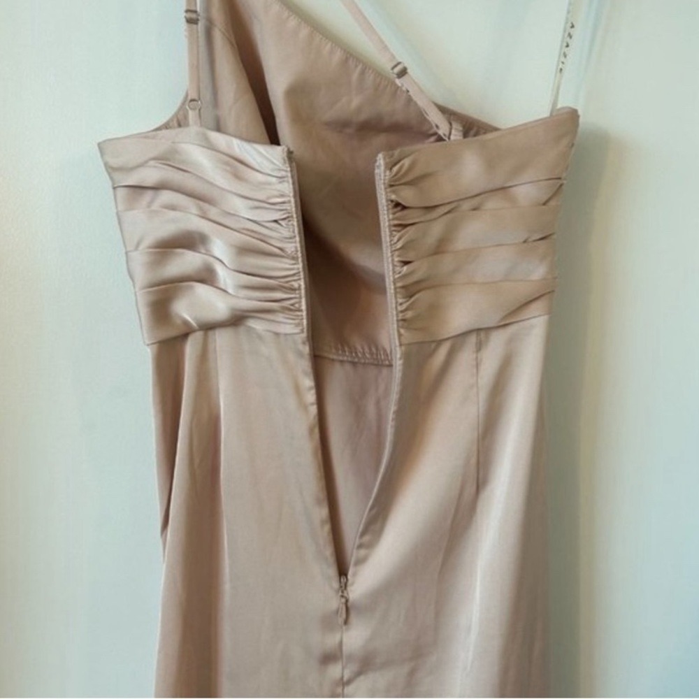 Azazie Mika Bridesmaid Dress Blush Pink Size 6 - Picture 7 of 10